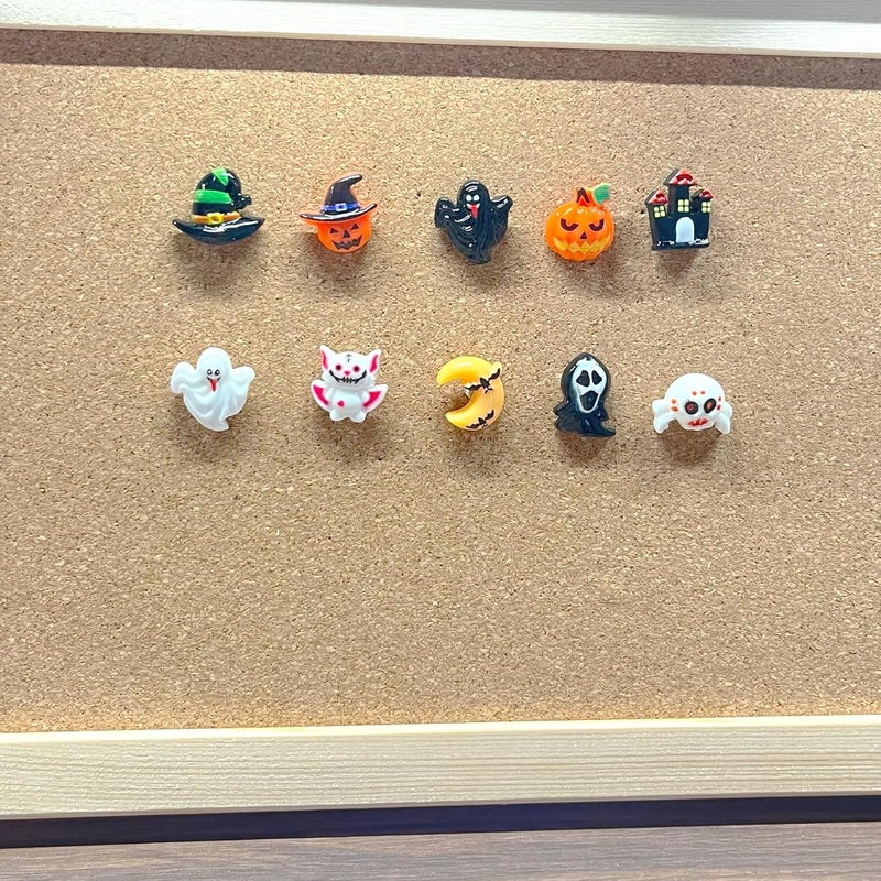 Supfoxer Halloween Push Pins- Fun Pumpkin, Ghosts Halloween Decorations Pins Resin Thumbtacks for Cork Boards,Photo Walls, Notice Boards, School Thumbtacks Supplies (30pcs) - Image 4